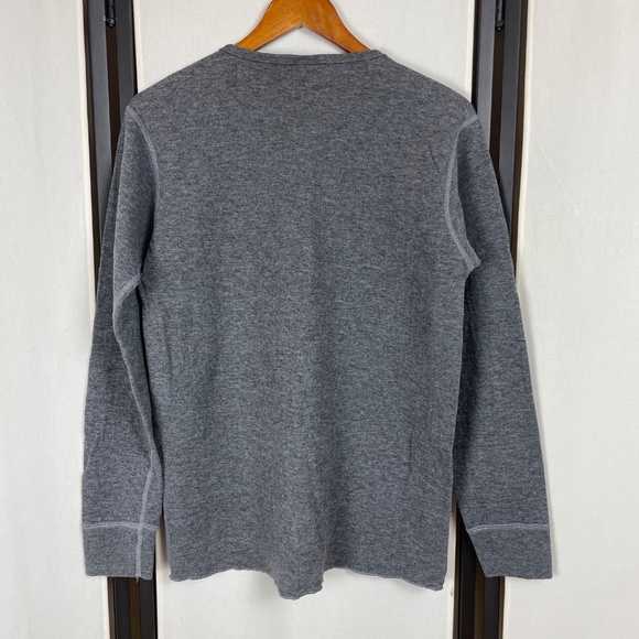 L.L.Bean Two-Layer Cotton Wool Base Layer Long Sleeve Shirt Heather Gray Size L - Picture 9 of 12
